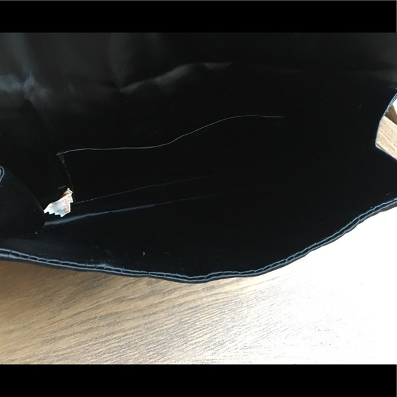 1950’s SATIN BLACK BEADED CLUTCH BAG - Picture 6 of 6